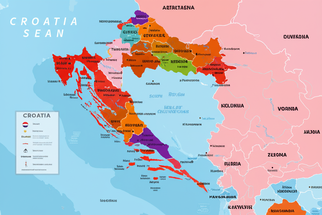 Mappa di Croatia