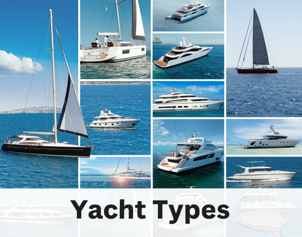 Different types of yachts